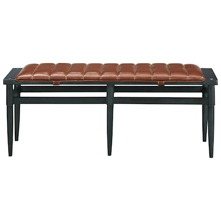 Mid-Century Modern Thilo Bed Bench with Channeled Cushion